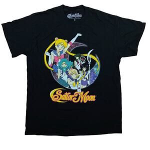 Sailor Moon Anime Black Tee Shirt Medium